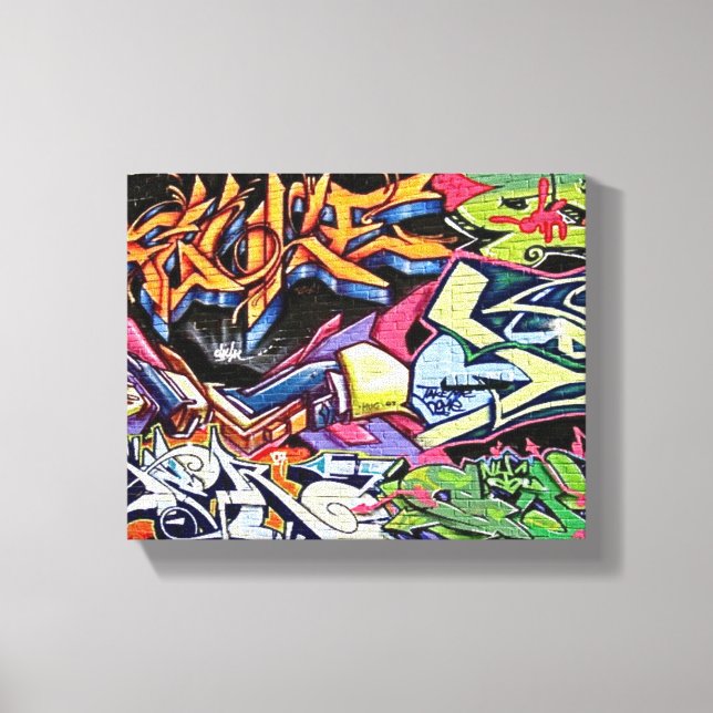 Grafiti Wall Print Canvastryck (Framsida)
