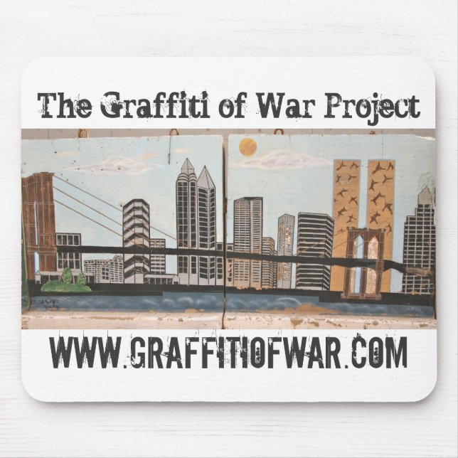 Grafitti av krig projekterar: Mousepad serie 9/11 Musmatta (Framsidan)