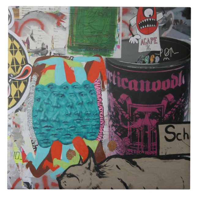 Grafitti Berlin, Tyskland Kakelplatta (Framsidan)