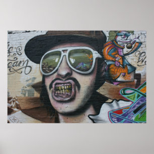 Grafitti Berlin, Tyskland Poster