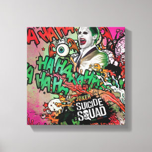 Grafitti för tecken för Joker för självmordSquad Canvastryck