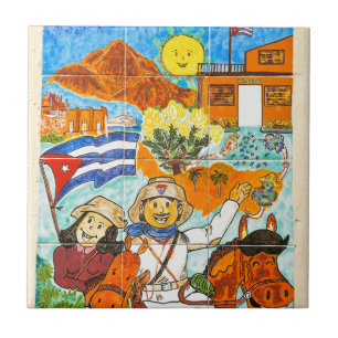 Grafitti i Havana, Kuba Kakelplatta