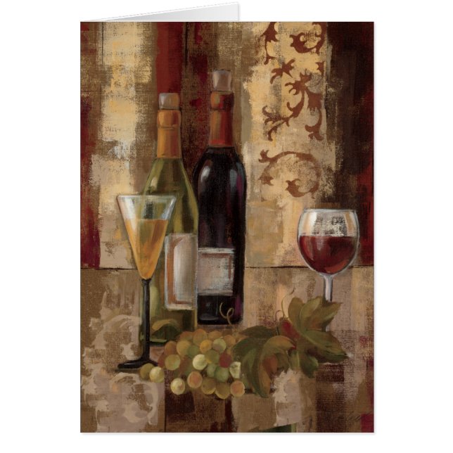 Grafitti och vin hälsningskort (Framsidan)