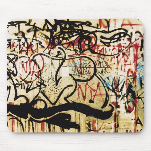 Grafitti på en vägg musmatta (Framsidan)