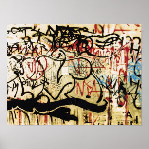 Grafitti på en vägg poster