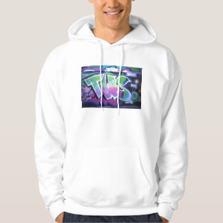 grafitti sweatshirt med luva