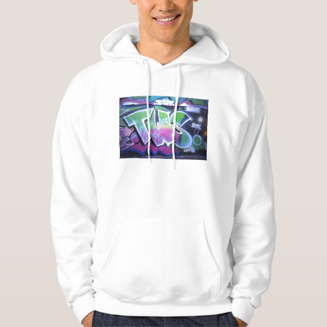 grafitti sweatshirt med luva (Framsida)