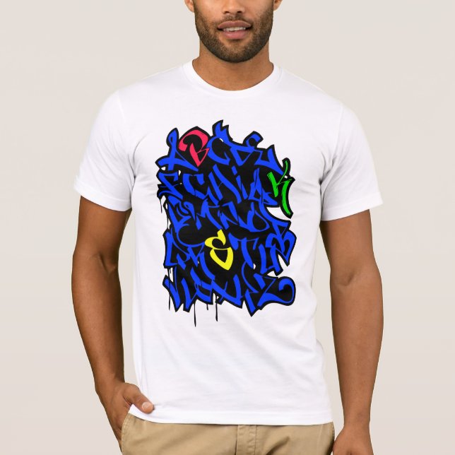 Grafittialfabet Tee Shirt (Framsida)