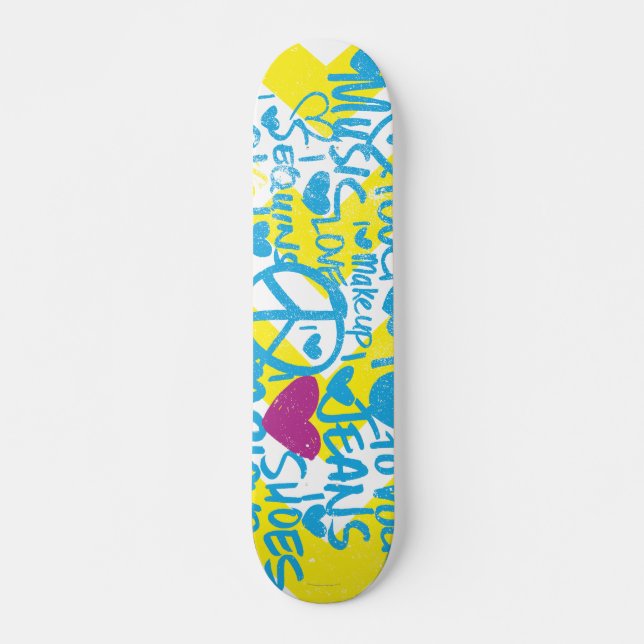 GrafittiAqua-Lilor Skateboard Bräda 20 Cm (Framsida)