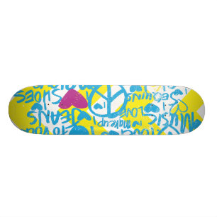 GrafittiAqua-Lilor Skateboard Bräda 20 Cm
