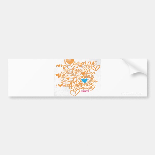 GrafittiAqua/orange Bildekal (Framsidan)