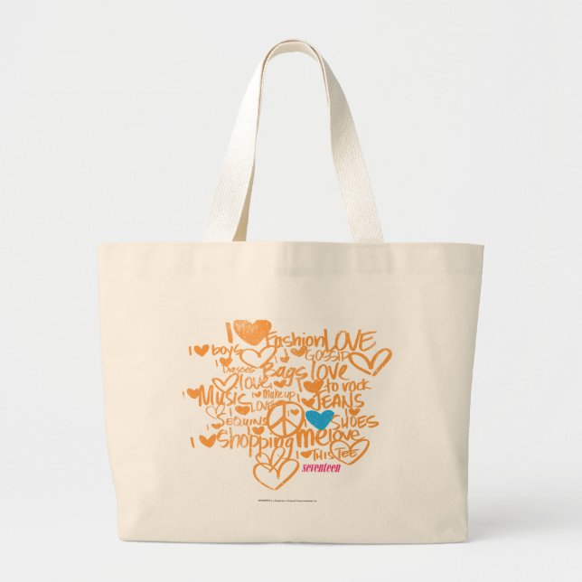 GrafittiAqua/orange Jumbo Tygkasse (Framsidan)