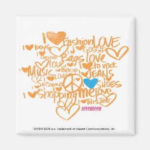 GrafittiAqua/orange Magnet