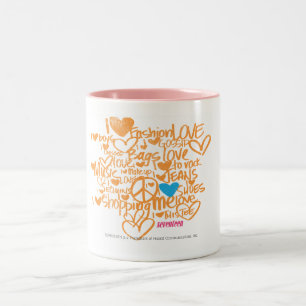 GrafittiAqua/orange Två-Tonad Mugg