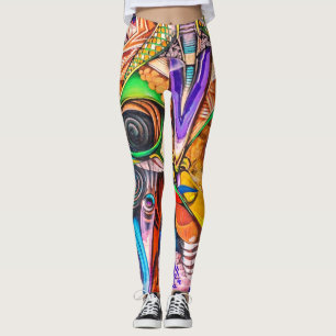 Grafittidamasker Leggings