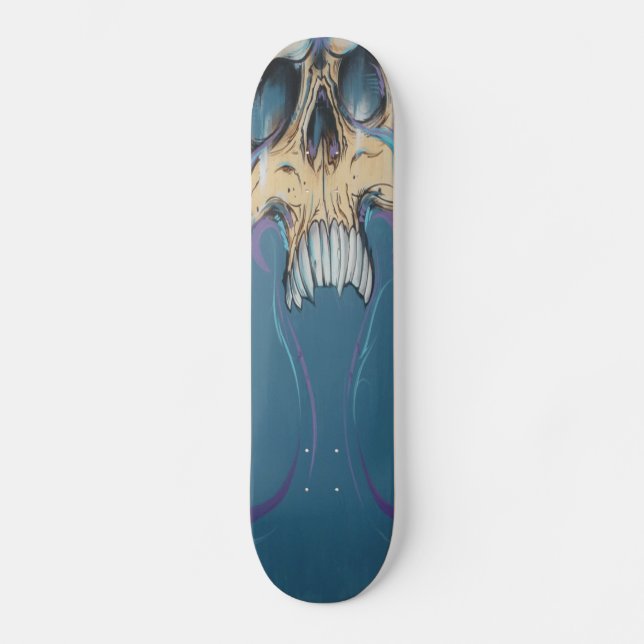 Grafittidöskalle skateboard bräda 20 cm (Framsida)