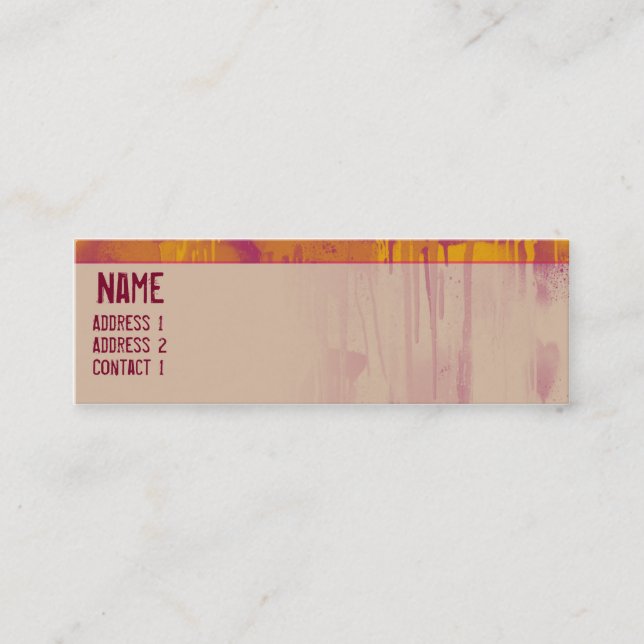 GRAFITTIDROPPANDE 2 MINI VISITKORT (Framsida)