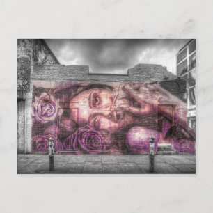 Grafittiflicka, Shoreditch London Vykort