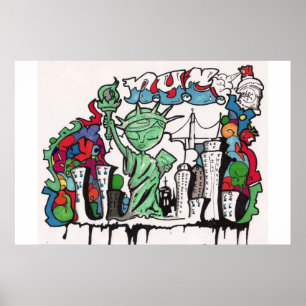 grafittifrihetsgudinnan poster