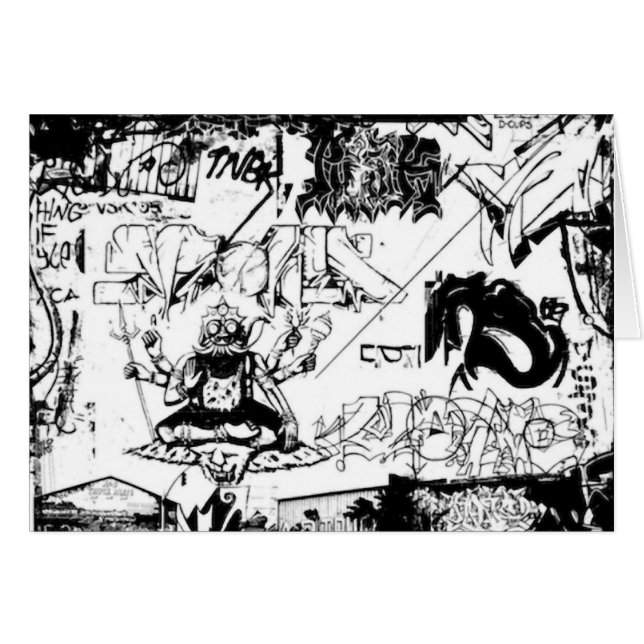 Grafittifröjd Hälsningskort (Framsidan Horizontal)