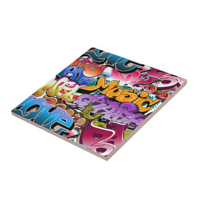 Grafittigatakonst Kakelplatta (Sidan)