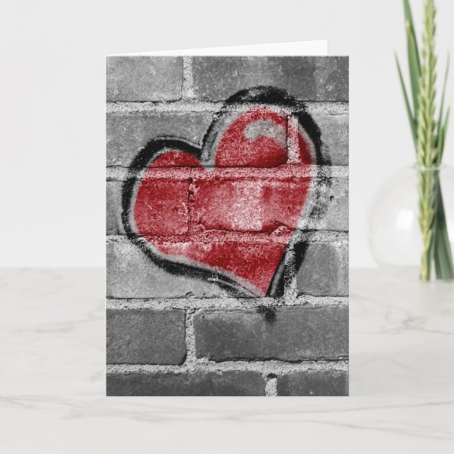 Grafittihjärta Helgkort (Framsida)