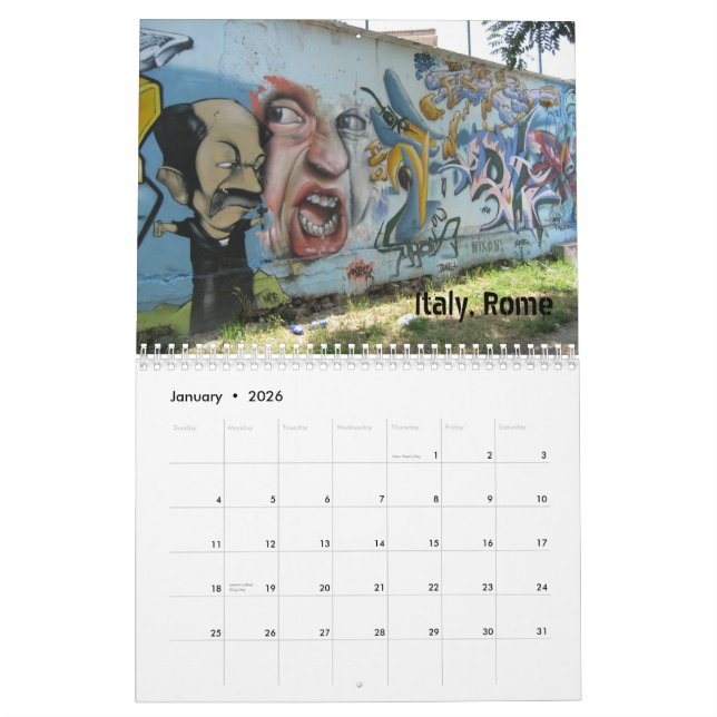 Grafittikalender Kalender (Jan 2026)
