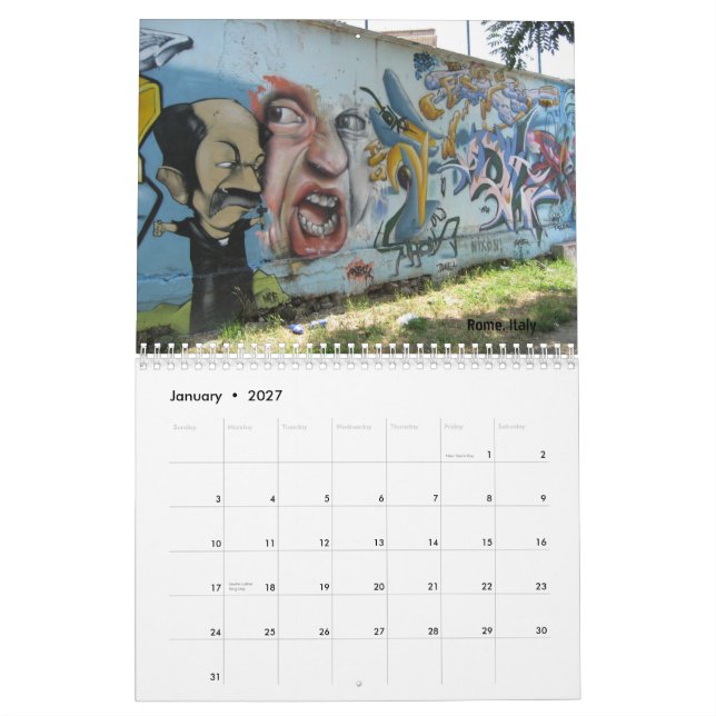 Grafittikalender Kalender (Jan 2027)