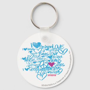 Grafittililor/Aqua Nyckelring