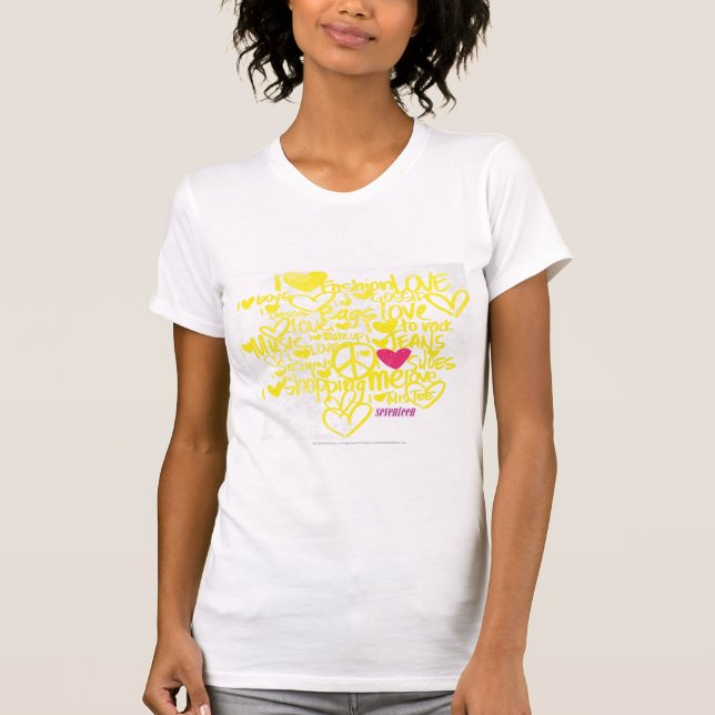 GrafittiMagenta-Gult Tee (Framsida)