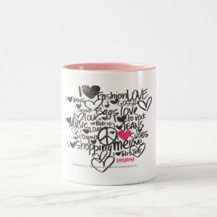 Grafittimagenta Två-Tonad Mugg