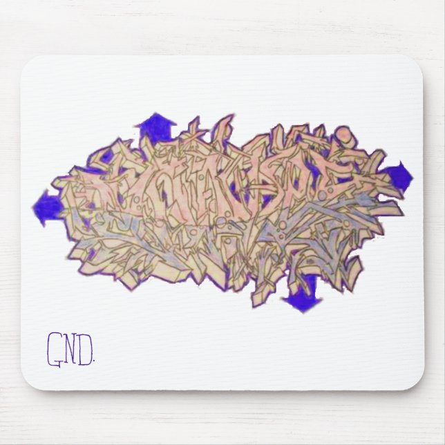 Grafittimusen vadderar musmatta (Framsidan)