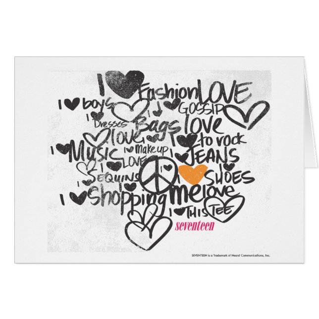 Grafittiorange Hälsningskort (Framsidan Horizontal)