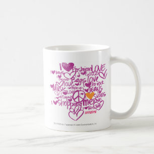 Grafittiorange/lilor Kaffemugg