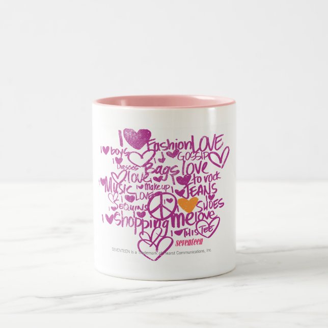 Grafittiorange/lilor Två-Tonad Mugg (Center)