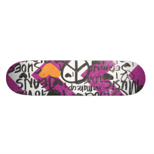 Grafittiorange Skateboard Bräda 21,5 Cm