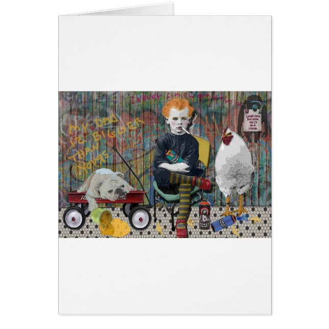 Grafittipojke Hälsningskort (Framsidan)