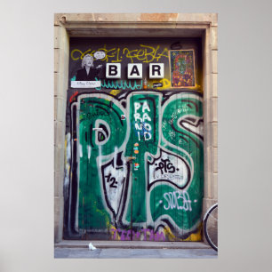 Grafittipubdörr Poster
