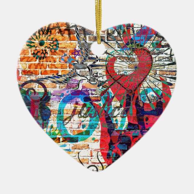 Grafittirättvisa Julgransprydnad Keramik (Framsidan)