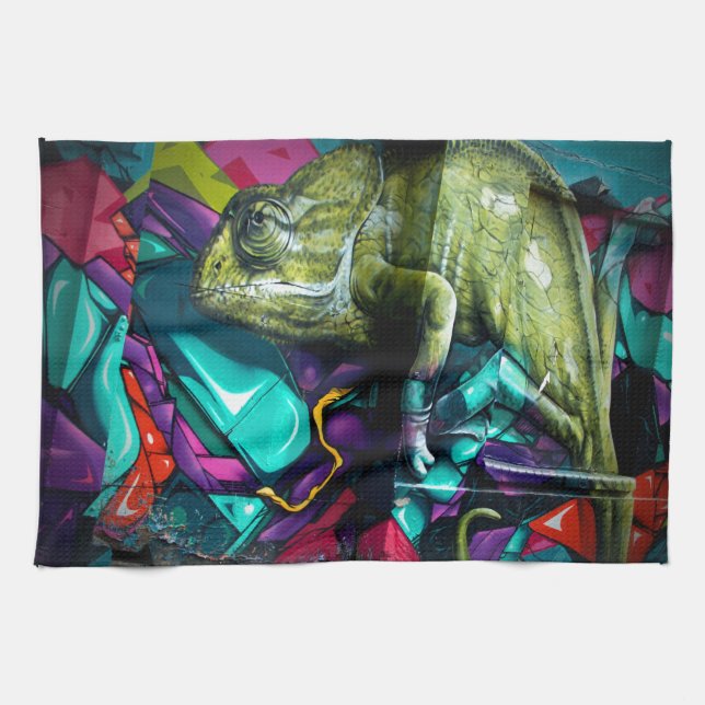 Grafittireptil Kökshandduk (Horisontell)