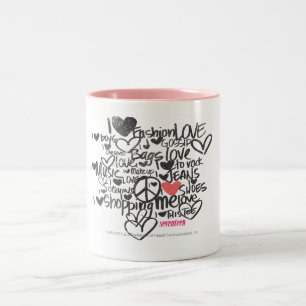 Grafittirosor Två-Tonad Mugg