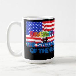 GrafittiUSA mångfald ÄR styrka Amerika Kaffemugg