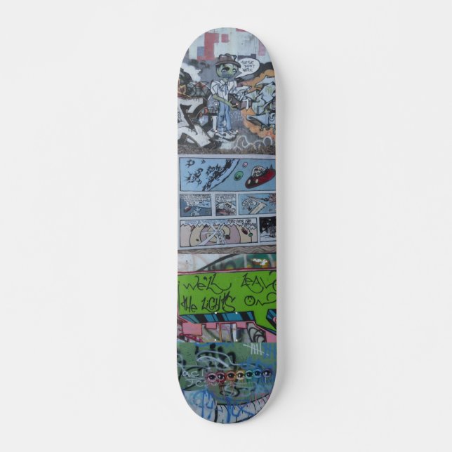 Grafittivägg - (St Louis, Mo) Skateboard Bräda 21,5 Cm (Framsida)