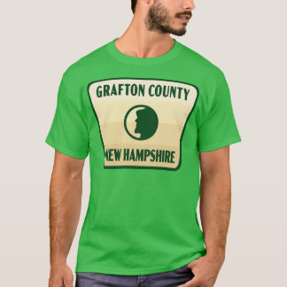 Grafton County New Hampshire Retro Badge Tan T Shirt