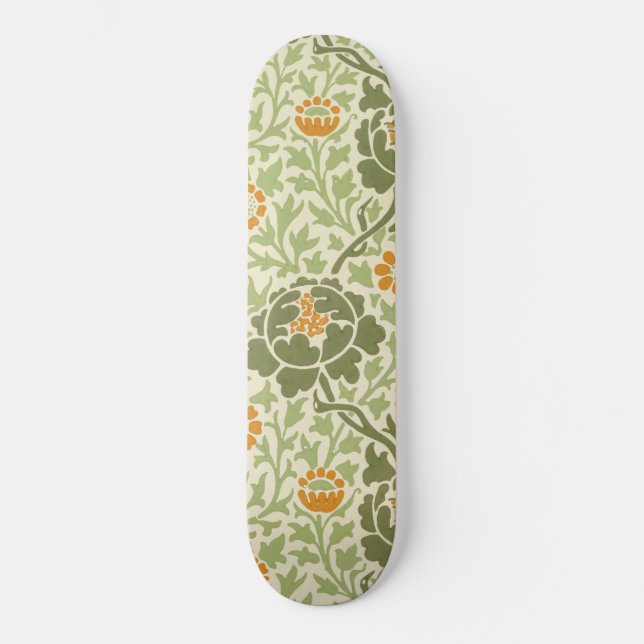 Grafton Mönster (av William Morris) Mini Skateboard Bräda 18,5 Cm (Framsida)
