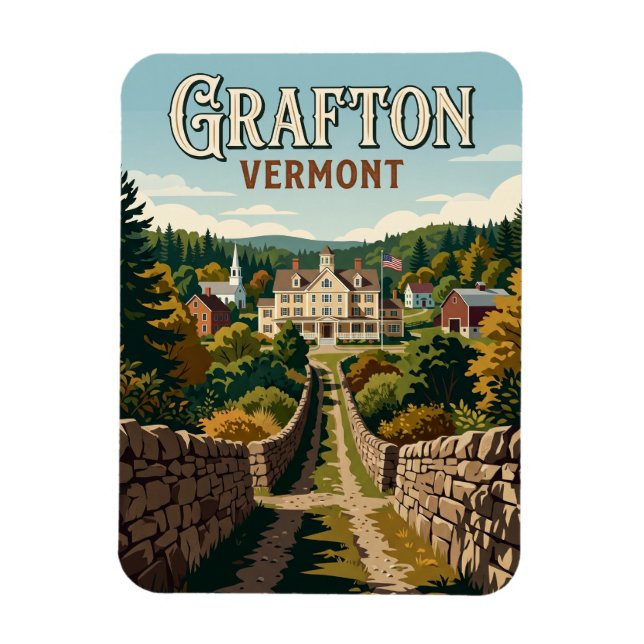 Grafton USA Magnet (Vertikal)