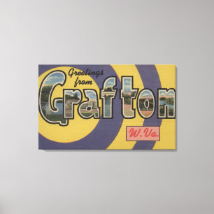 Grafton West Virginia - stora brevplatser Canvastryck