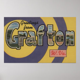 Grafton West Virginia - stora brevplatser Poster