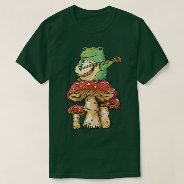 Grågrosgroda på svampar manar wo t shirt (Design framsida)