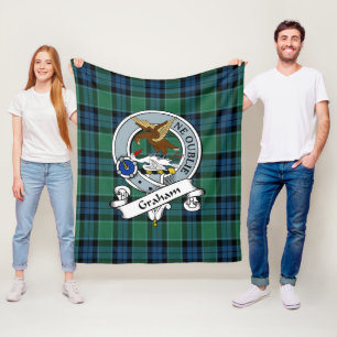 Graham av Menteith Uråldrigt klanmärke Tartan Plai Fleecefilt